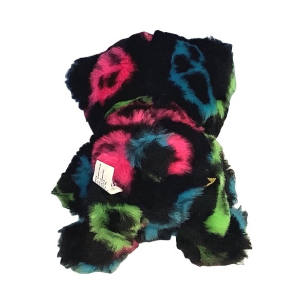 Build-A-Bear Plush Small Fry’s Bright Colors Black 7” Green Eyes Pink Blue - Picture 3 of 7